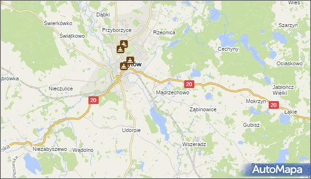 mapa Mądrzechowo, Mądrzechowo na mapie Targeo