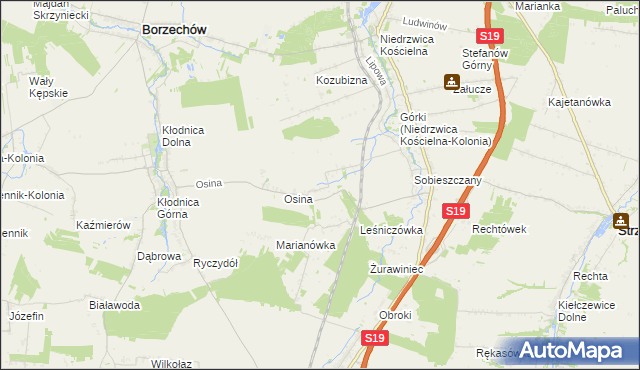 mapa Majdan Sobieszczański, Majdan Sobieszczański na mapie Targeo