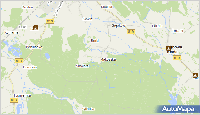 mapa Makoszka, Makoszka na mapie Targeo