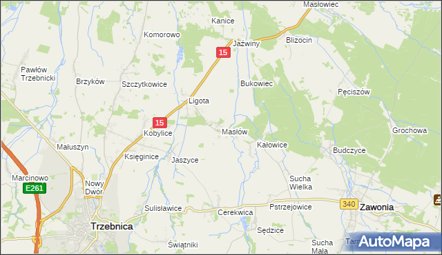 mapa Masłów, Masłów na mapie Targeo