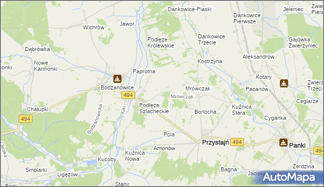 mapa Michalinów, Michalinów na mapie Targeo