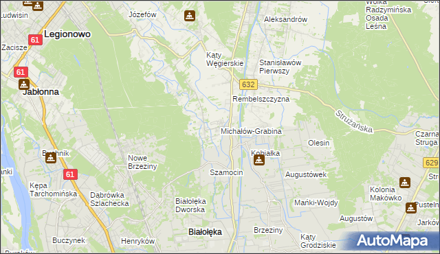 mapa Michałów-Grabina, Michałów-Grabina na mapie Targeo