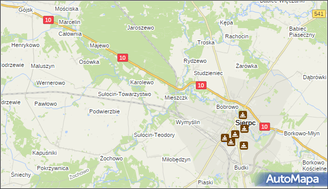 mapa Mieszczk, Mieszczk na mapie Targeo