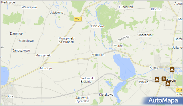 mapa Młodocin, Młodocin na mapie Targeo