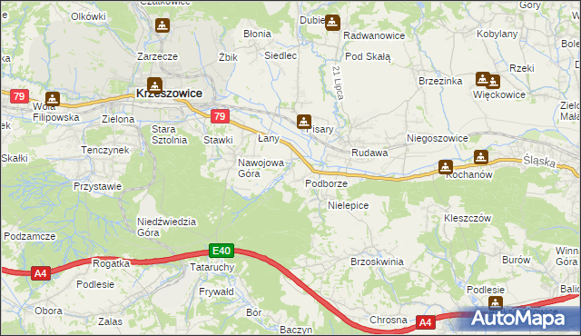 mapa Młynka, Młynka na mapie Targeo