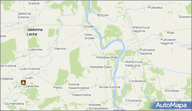 mapa Mołożew-Wieś, Mołożew-Wieś na mapie Targeo