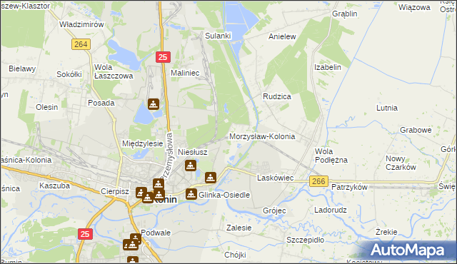 mapa Morzysław-Kolonia, Morzysław-Kolonia na mapie Targeo