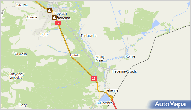 mapa Mosty Małe, Mosty Małe na mapie Targeo