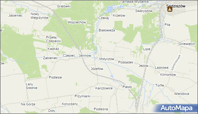 mapa Mstyczów, Mstyczów na mapie Targeo