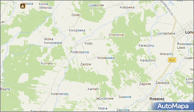 mapa Musiejówka, Musiejówka na mapie Targeo