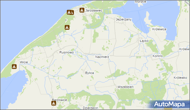 mapa Nacmierz, Nacmierz na mapie Targeo