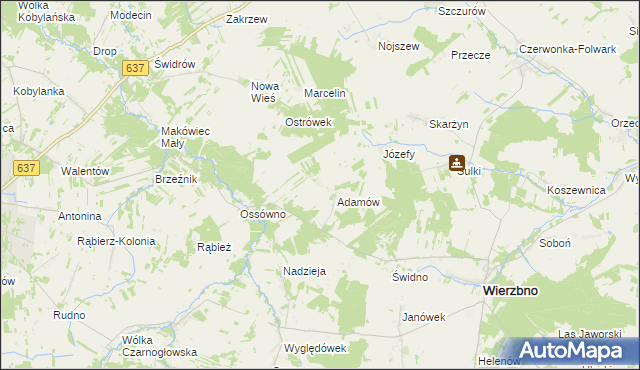 mapa Natolin gmina Wierzbno, Natolin gmina Wierzbno na mapie Targeo