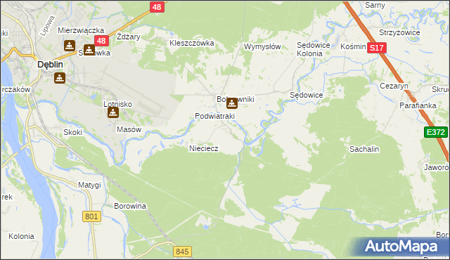 mapa Niebrzegów, Niebrzegów na mapie Targeo