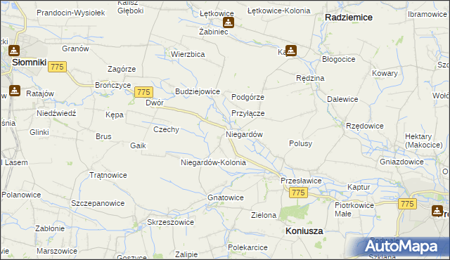 mapa Niegardów, Niegardów na mapie Targeo