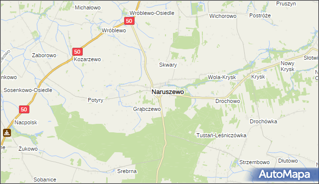 mapa Nowe Naruszewo, Nowe Naruszewo na mapie Targeo