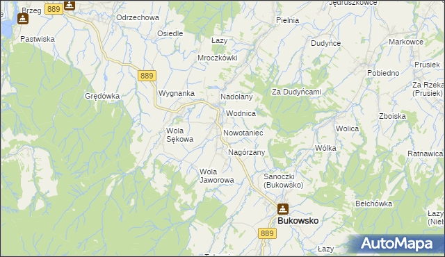 mapa Nowotaniec, Nowotaniec na mapie Targeo