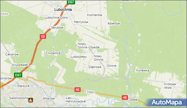 mapa Nowy Glinnik, Nowy Glinnik na mapie Targeo