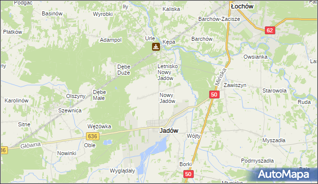 mapa Nowy Jadów, Nowy Jadów na mapie Targeo