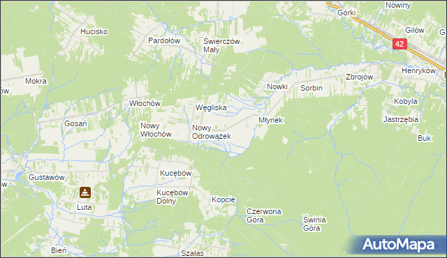mapa Odrowążek, Odrowążek na mapie Targeo