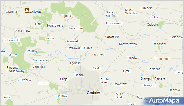 mapa Olszewa, Olszewa na mapie Targeo