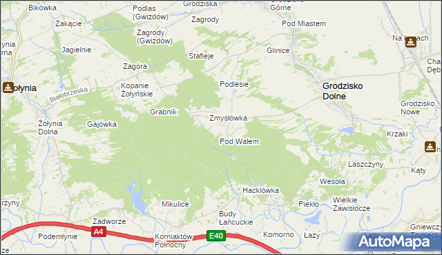 mapa Opaleniska, Opaleniska na mapie Targeo