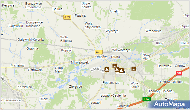 mapa Orchów, Orchów na mapie Targeo