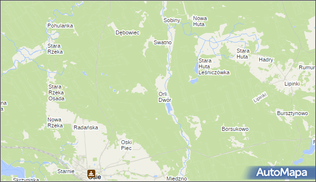 mapa Orli Dwór, Orli Dwór na mapie Targeo
