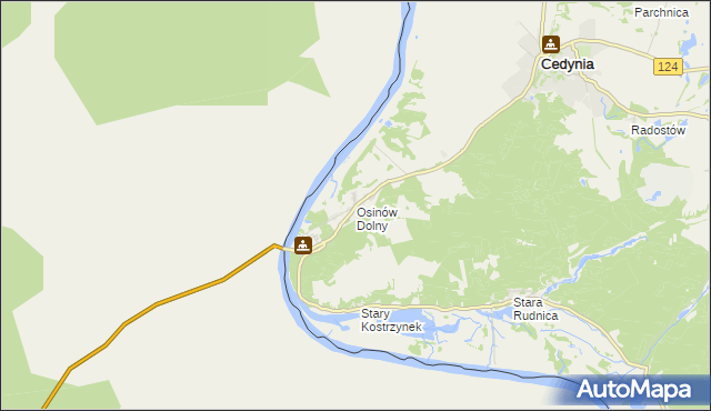 mapa Osinów Dolny, Osinów Dolny na mapie Targeo