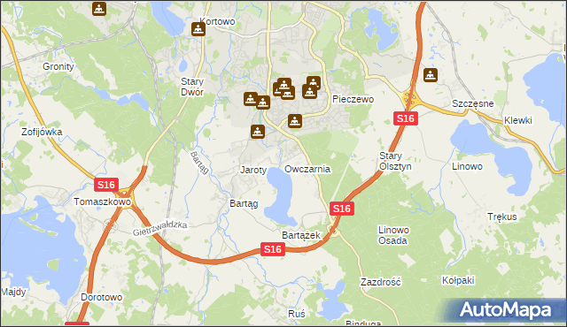 mapa Owczarnia gmina Stawiguda, Owczarnia gmina Stawiguda na mapie Targeo