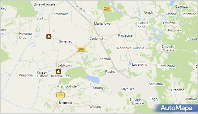 mapa Pąchów, Pąchów na mapie Targeo