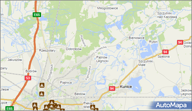 mapa Pątnów Legnicki, Pątnów Legnicki na mapie Targeo