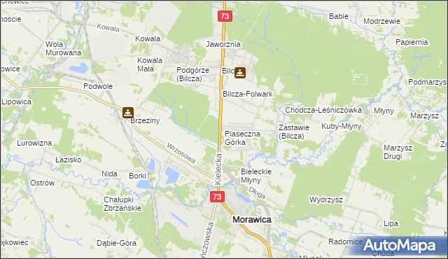 mapa Piaseczna Górka, Piaseczna Górka na mapie Targeo