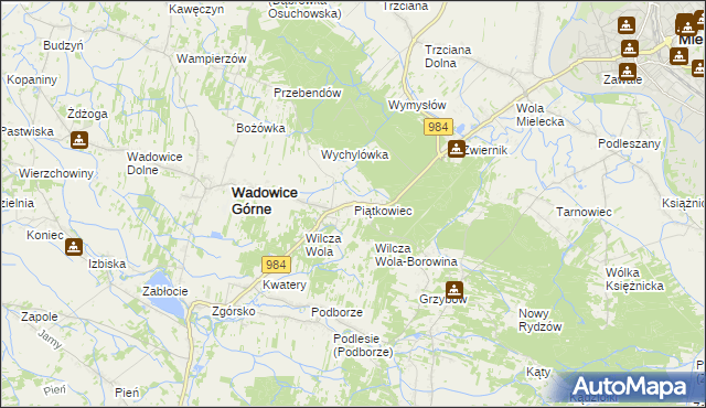 mapa Piątkowiec, Piątkowiec na mapie Targeo