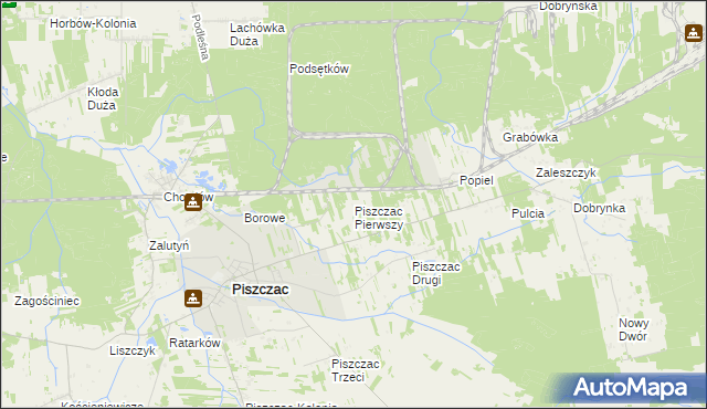 mapa Piszczac Pierwszy, Piszczac Pierwszy na mapie Targeo