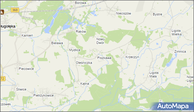 mapa Piszkawa, Piszkawa na mapie Targeo