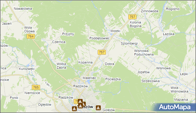 mapa Podmaleniec, Podmaleniec na mapie Targeo