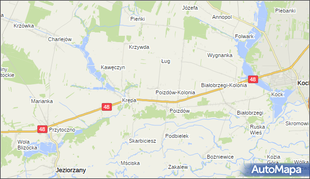 mapa Poizdów-Kolonia, Poizdów-Kolonia na mapie Targeo