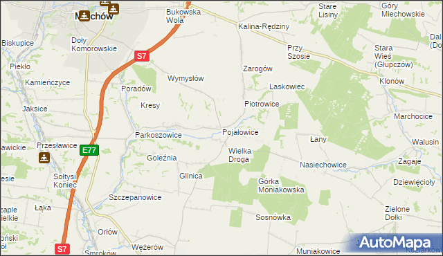 mapa Pojałowice, Pojałowice na mapie Targeo