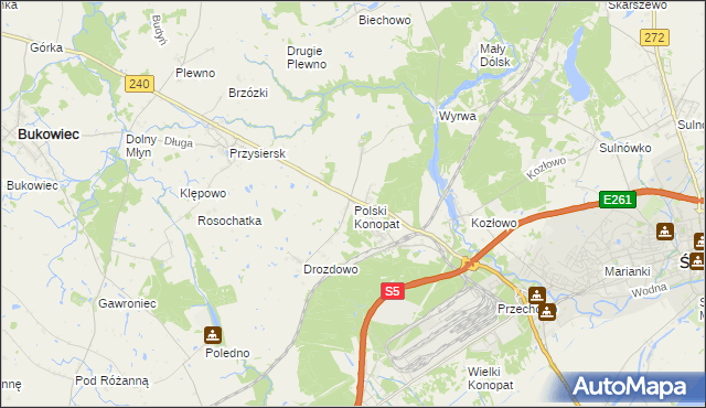 mapa Polski Konopat, Polski Konopat na mapie Targeo