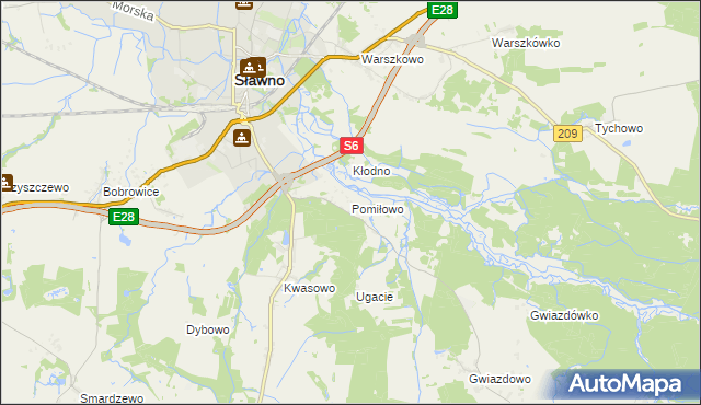 mapa Pomiłowo, Pomiłowo na mapie Targeo