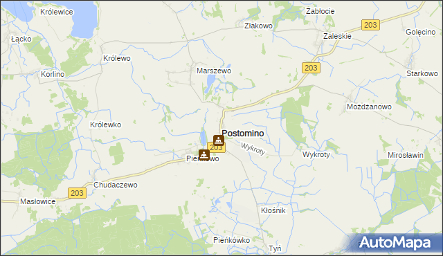 mapa Postomino, Postomino na mapie Targeo