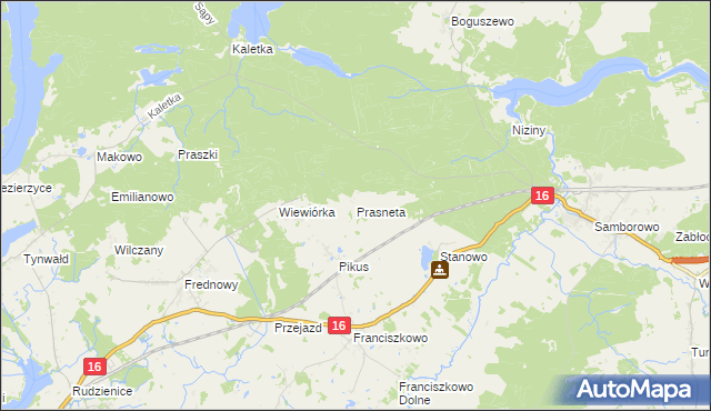 mapa Prasneta, Prasneta na mapie Targeo