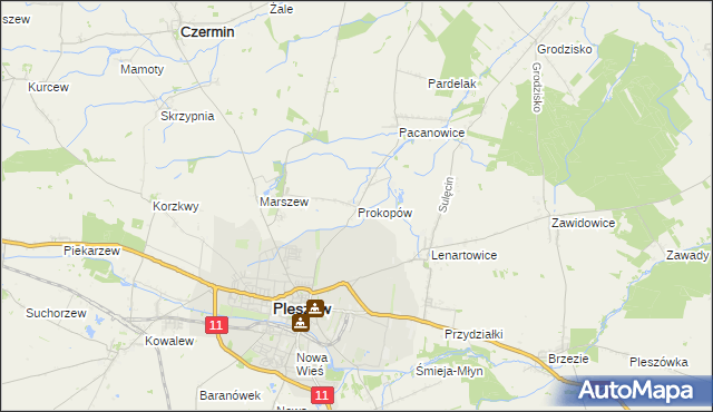 mapa Prokopów, Prokopów na mapie Targeo