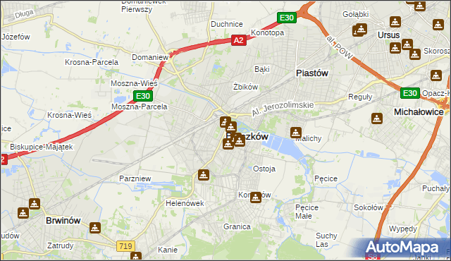 mapa Pruszków, Pruszków na mapie Targeo