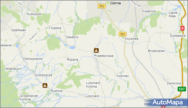 mapa Przedborowa, Przedborowa na mapie Targeo