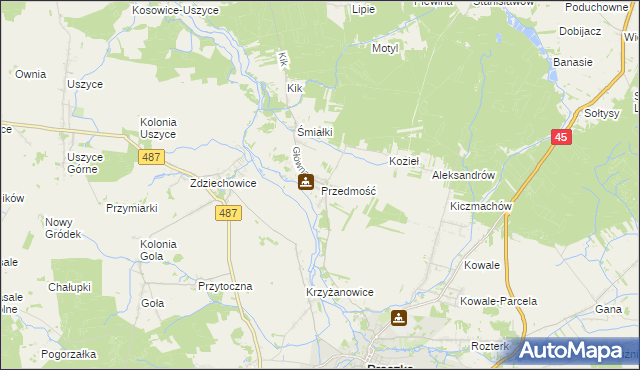 mapa Przedmość, Przedmość na mapie Targeo