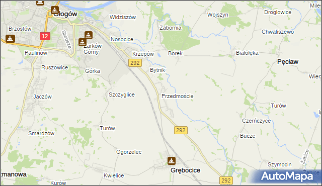 mapa Przedmoście gmina Głogów, Przedmoście gmina Głogów na mapie Targeo