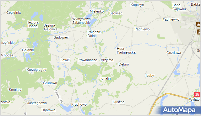 mapa Przyjma gmina Mogilno, Przyjma gmina Mogilno na mapie Targeo