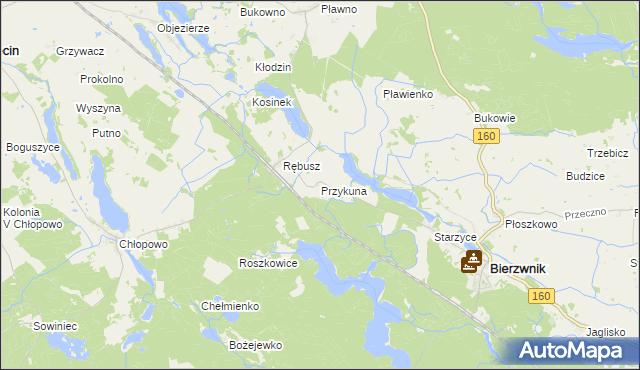 mapa Przykuna, Przykuna na mapie Targeo