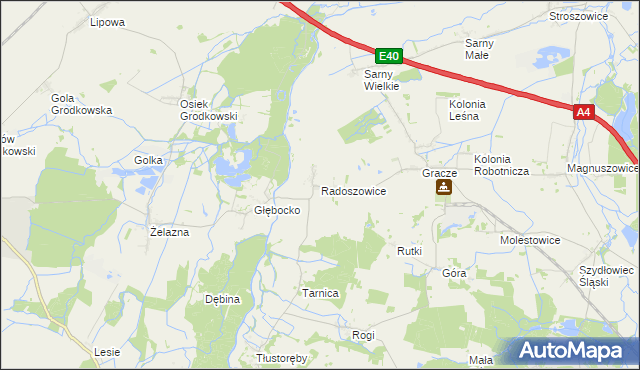 mapa Radoszowice, Radoszowice na mapie Targeo